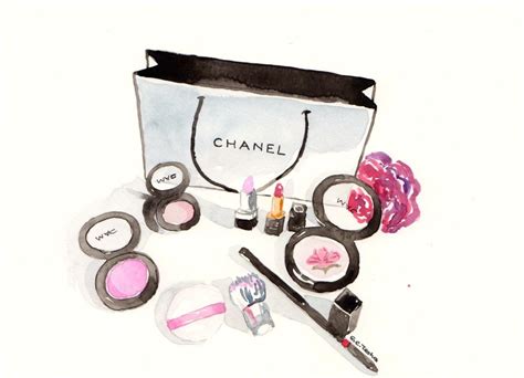 chanel makeup cartoon drawing|chanel try on makeup.